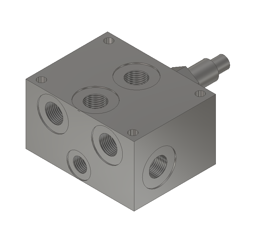 3D модель Плита гидравлическая монтажная BASE CETOP 3 C/VMP - BS030 (Oleodinamica Marchesini)