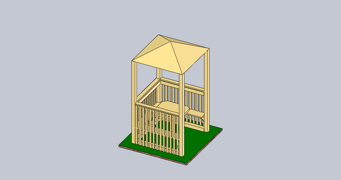 3D модель Беседка на дачу