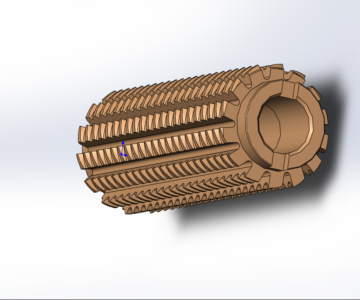 3D модель Фреза червячная m=2.5 D=70 L=190