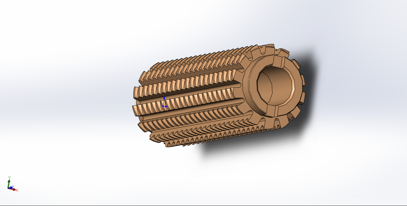 3D модель Фреза червячная m=2.5 D=70 L=190