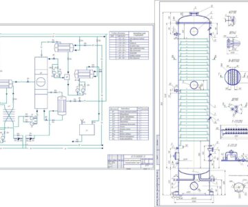 Чертеж Расчет и проектирование ректификационной колонны непрерывного действия для разделения бинарной смеси ацетон - хлороформ