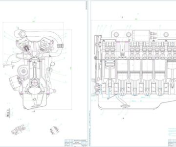 Чертеж Чертеж двигателя R6
