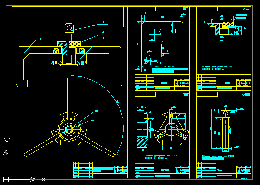 Чертеж Съемник тормозного барабана в AutoCAD 2007