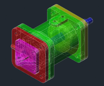 3D модель Цилиндр пневматический МЧ00.28 AutoCAD