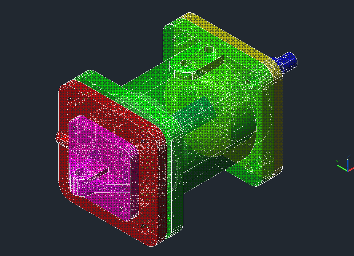 3D модель Цилиндр пневматический МЧ00.28 AutoCAD