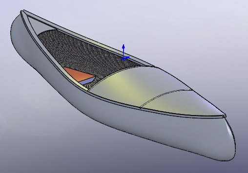 3D модель Каноэ 2,5м.