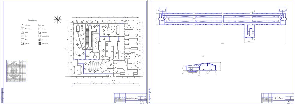 Чертеж Комплексная механизация технологических процессов на ферме мясомолочного направления животноводческой фермы с разработкой линии доения