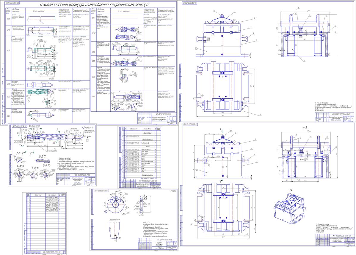 Чертеж Разработка технологии и оснастки для изготовления зенкера с напайными твердосплавными пластинами для обработки ступенчатого отверстия диаметром D=17.7 мм и D1=22 мм в детали типа корпус