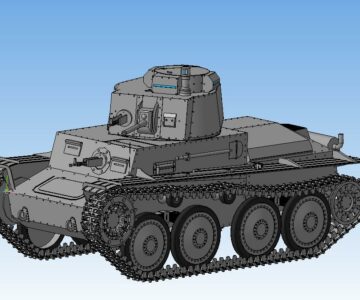 3D модель Легкий танк Panzer 38(t)