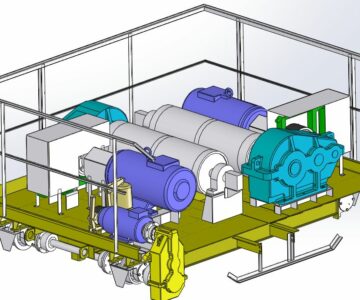 3D модель Тележка грейферного крана 5т