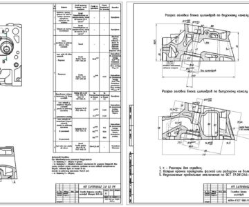 Чертеж Разработка технологического процесса головки блока цилиндров автомобиля зил-130