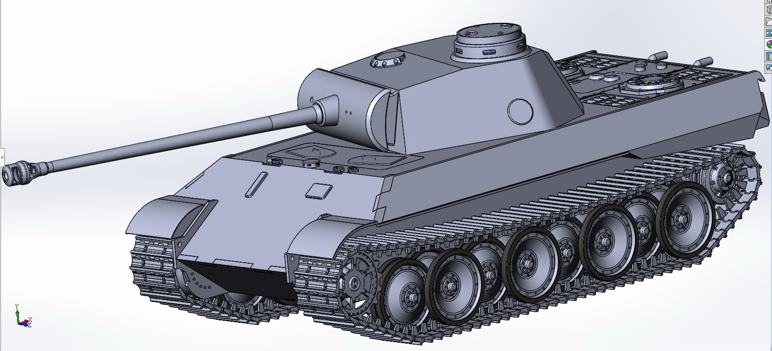 3D модель Танк - Pz.Kpfw.V Ausf D Panther