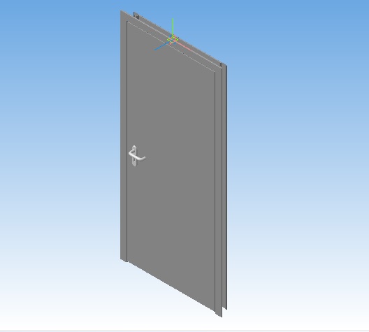 3D модель Дверь противопожарная однопольная