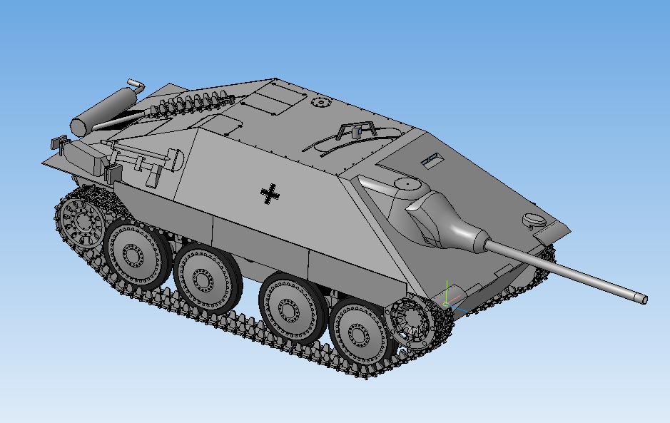 3D модель Лёгкая самоходная артиллерийская установка Jagdpanzer 38(t)