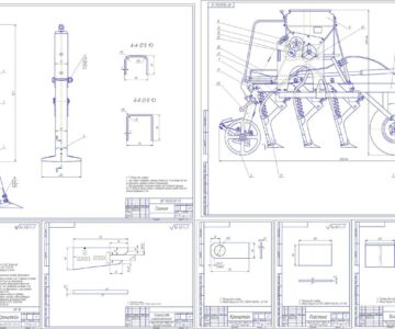 Чертеж Разработка конструкции сеялки-культиватора (прототип СКП-2)