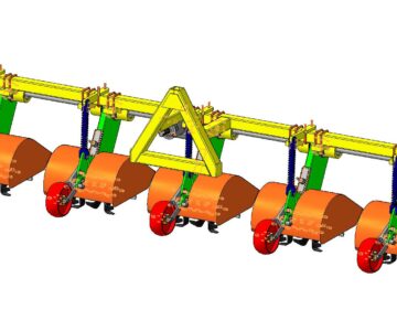 3D модель Междурядный фрезерный культиватор