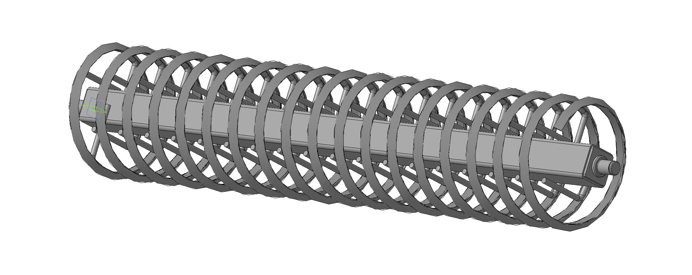 3D модель Спиральный шлейф-каток бороны дисковой