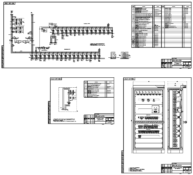 Чертеж Судовая электросистема ГРЩ