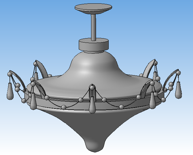 3D модель Люстра подвесная потолочная