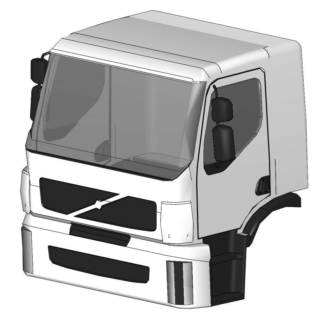 3D модель Кабина грузовика Volvo FM