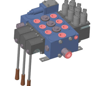 3D модель Гидрораспределитель ГРП-15.ЭР-3 с электрогидравлическим управлением