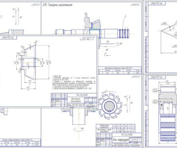 Чертеж "Технологический процесс обработки детали Шестерня"