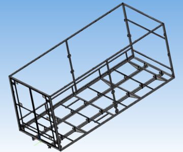 3D модель Надстройка над шасси. Для газели с увеличенной рамой.