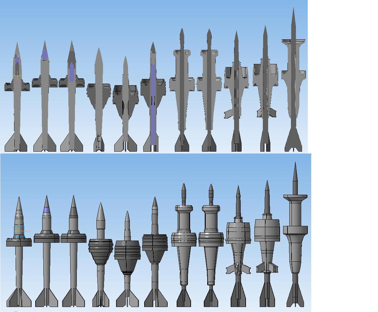 3D модель Бронебойный оперённый подкалиберный снаряд