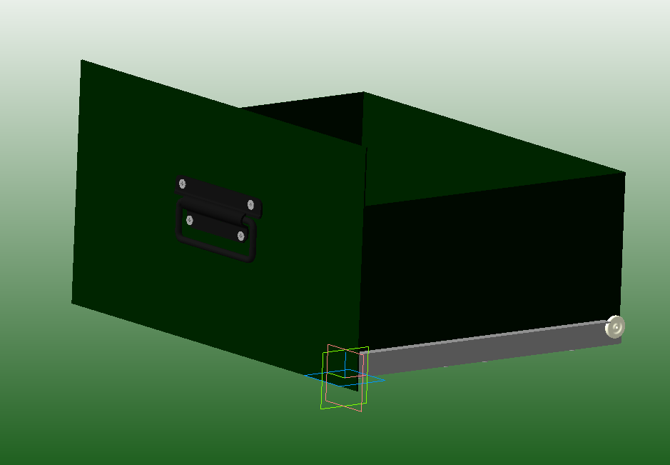 3D модель Ящик выдвижной с ручкой
