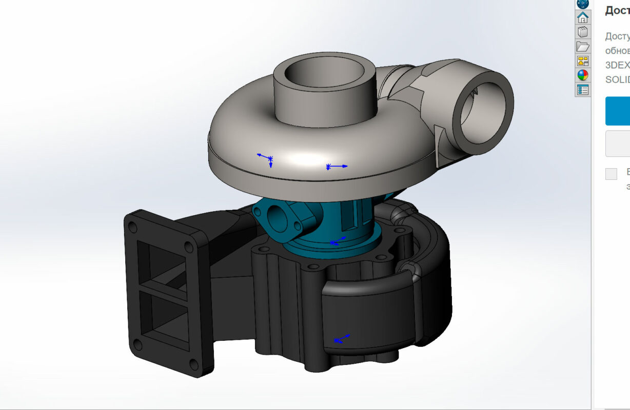 3D модель Турбокомпрессор ТКР-9