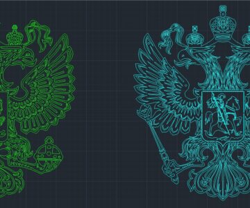 Чертеж РФ Герб для чпу