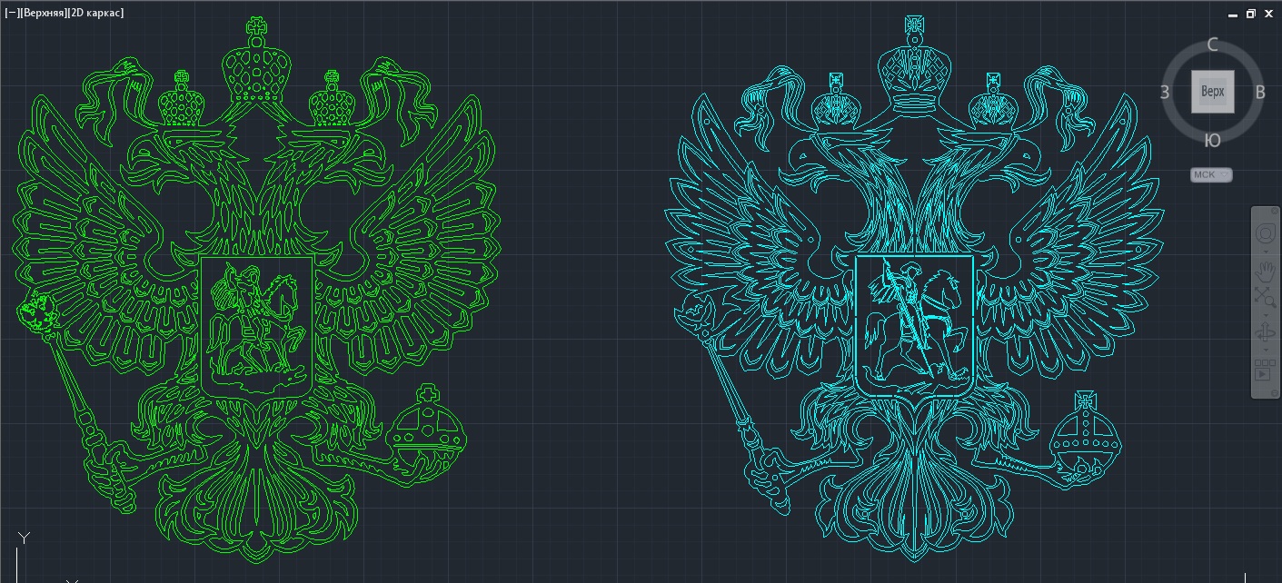 Чертеж РФ Герб для чпу