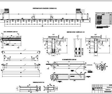 Чертеж Расчет железобетонных балок пролетного строения автомобильного моста