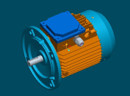 3D модель Электродвигатель АИР71 IM3081