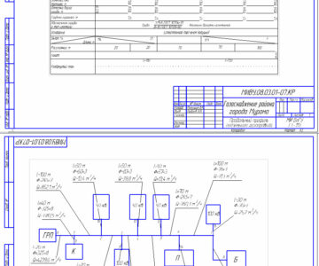 Чертеж Газоснабжение района г. Мурома