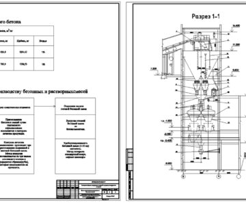 Чертеж Курсовой проект "Цех по производству железобетона"