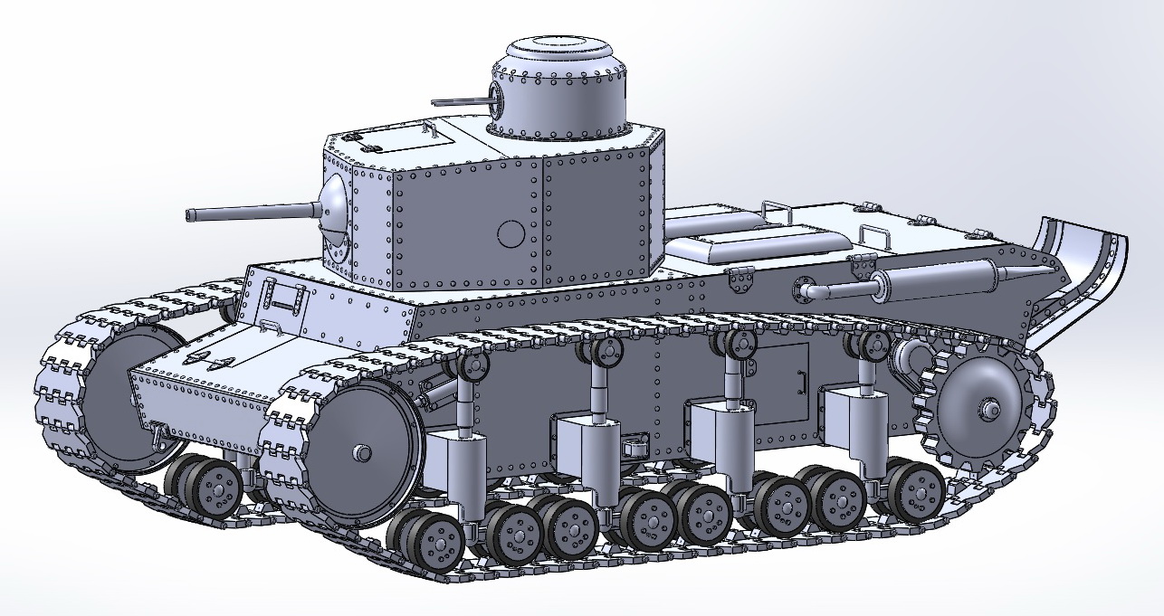 3D модель Маневренный танк Т-12