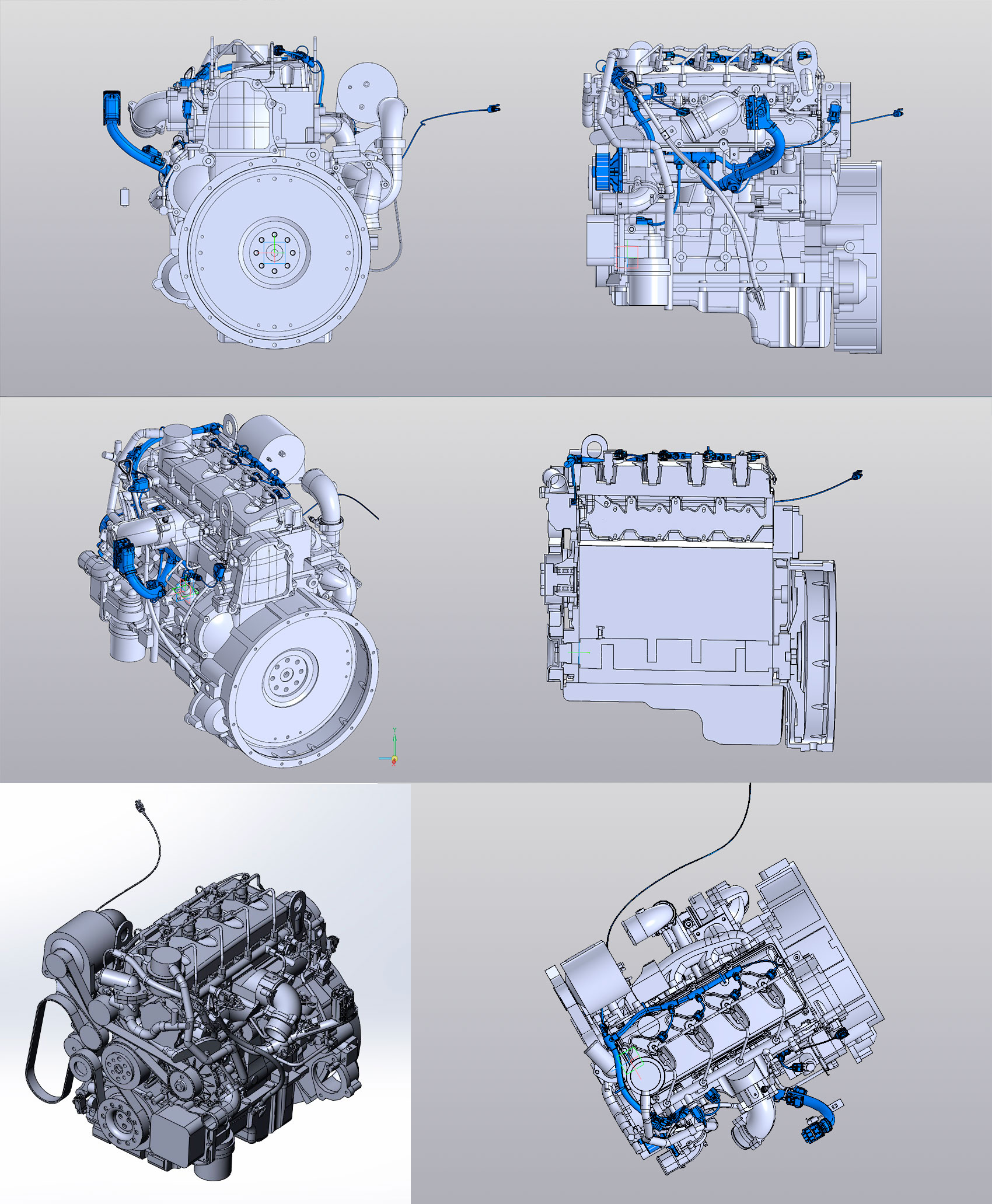 3D модель Двигатель Cummins ISF 2.8