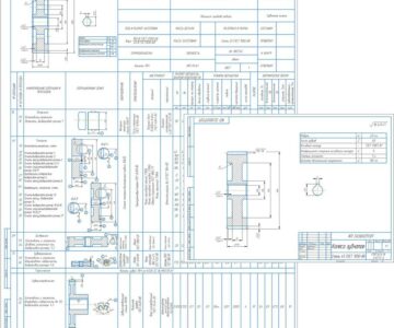 Чертеж Карта технологического процесса изготовления зубчатого колеса