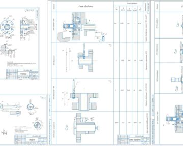 Чертеж Технологический процесс обработки детали "Фланец"