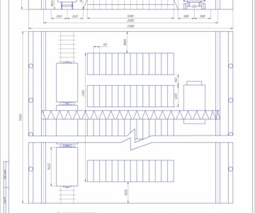 Чертеж Механизация перегрузки длинномерных пиломатериалов и проектирование складов
