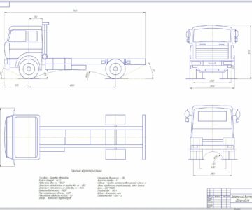 Чертеж МАЗ 5432 Общий вид