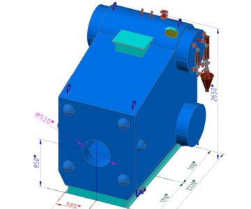 3D модель Котел Е-1,0-0,9 обший вид