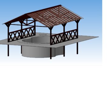 3D модель Навес над уличным бассейном