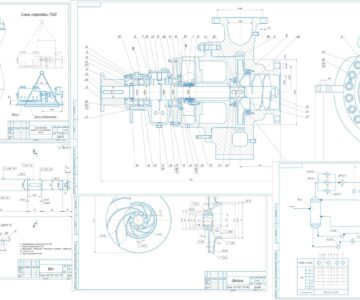 Чертеж Проектирование центробежного насоса типа "АВТ6"