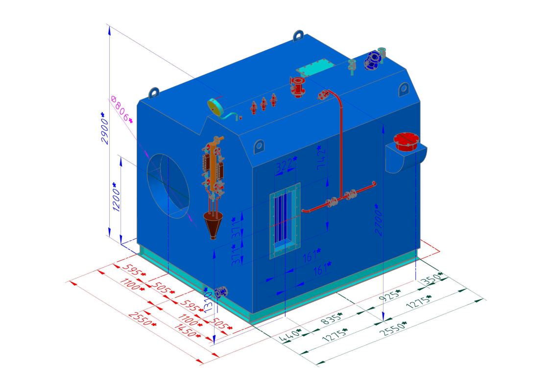 3D модель Котел Е-1,6-0,9