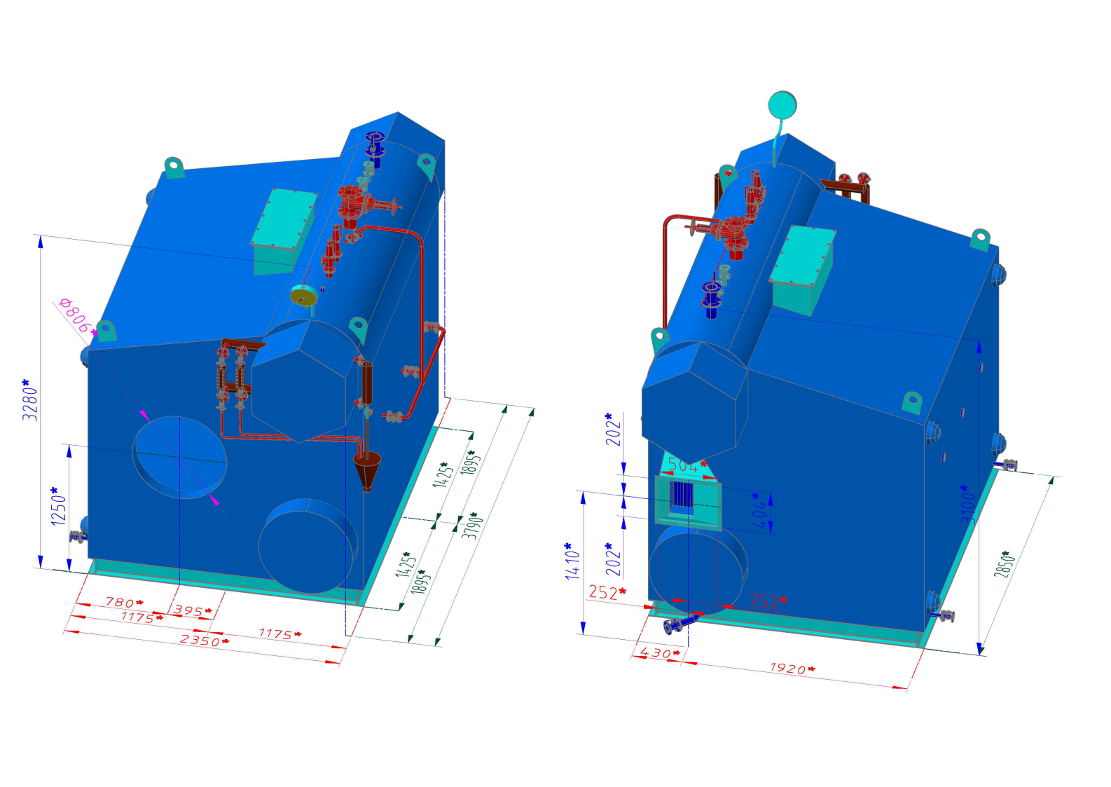 3D модель Котел Е-2,5-0,9 (9)