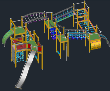 3D модель 3D комплекс детской площадки