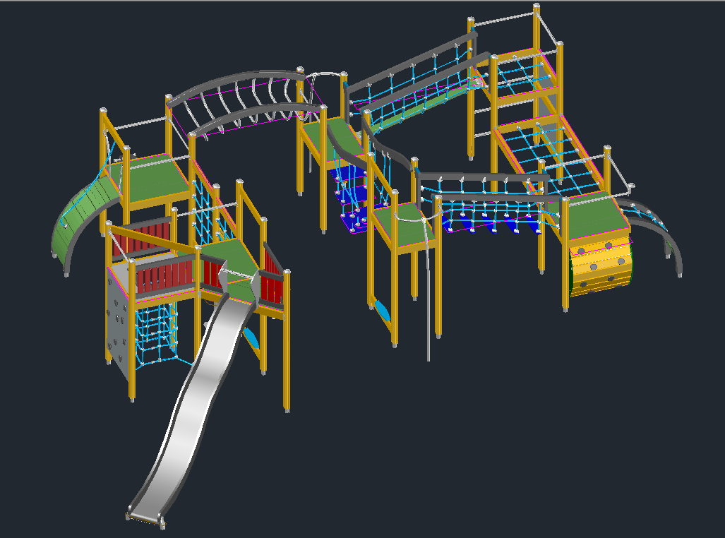 3D модель 3D комплекс детской площадки