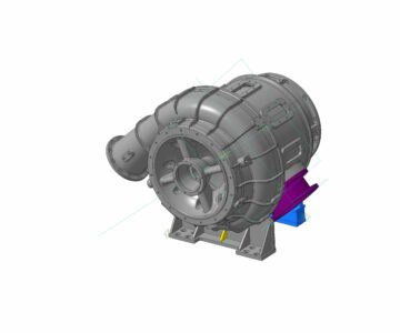 3D модель Сборка корпуса турбокомпрессора ТК 43